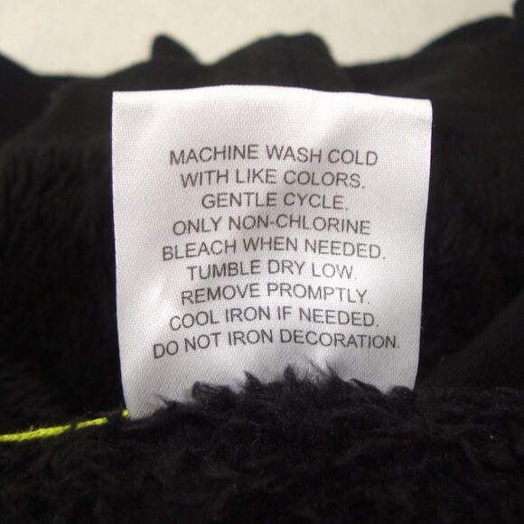 The Grinch Embroidered Black Plush Fleece Unisex Pullover - Picture 9 of 9